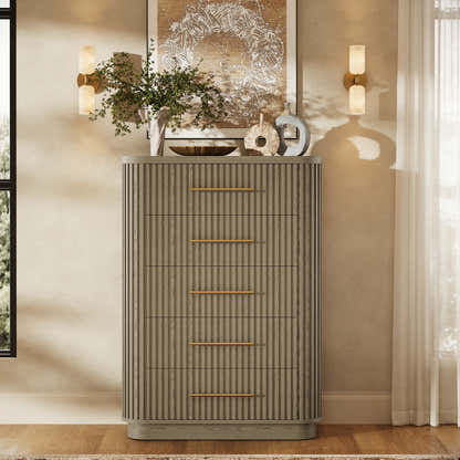 Sinclair Fluted 5-Drawer Chest 39"W