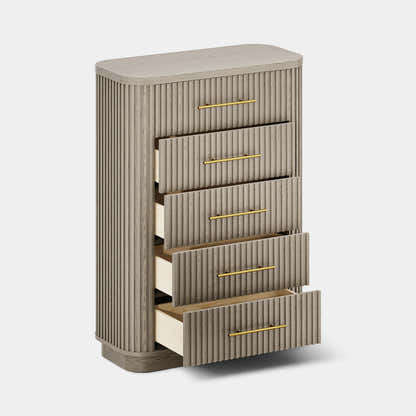 Sinclair Fluted 5-Drawer Chest 39"W