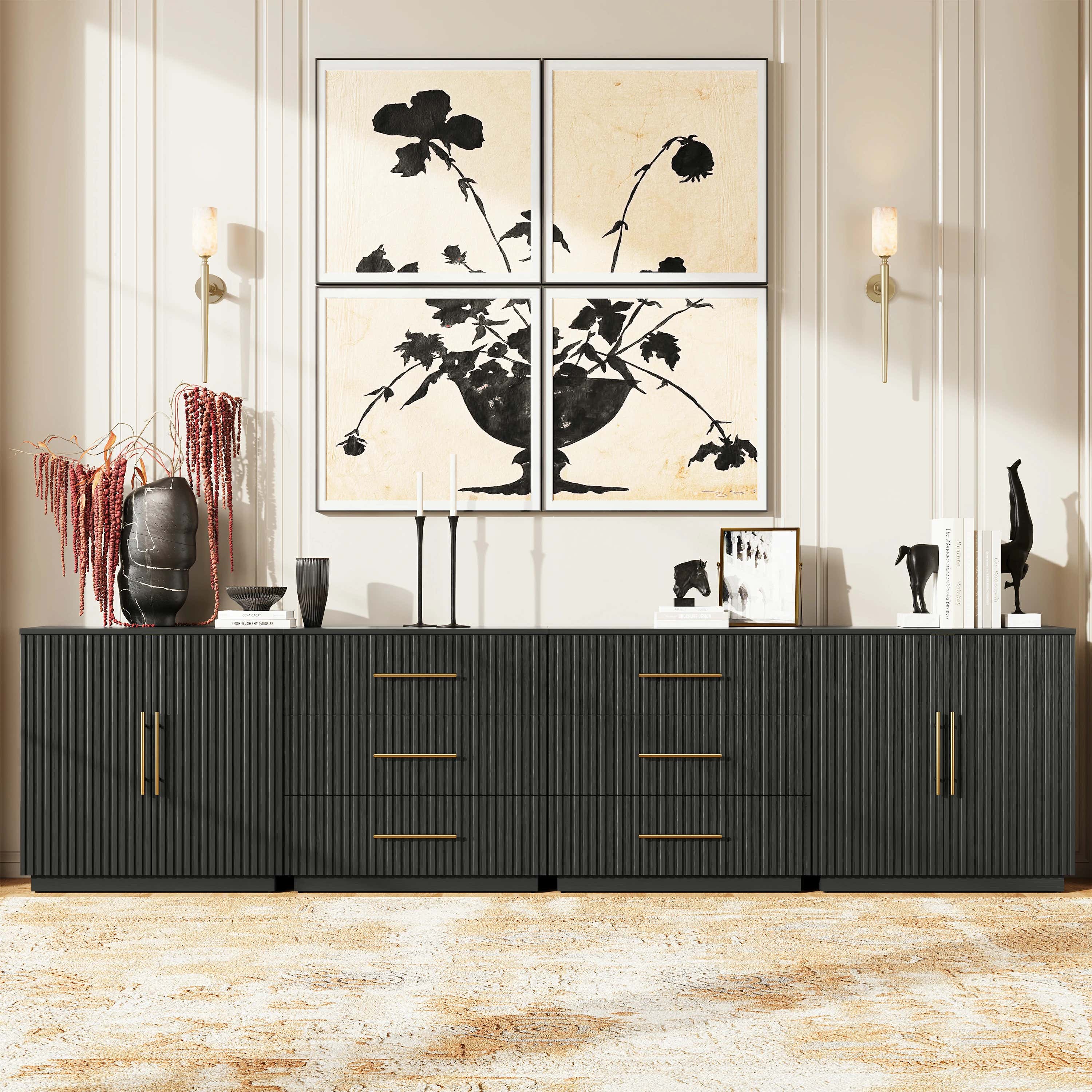 Holt Oak Modular Media Console (Set of 4)