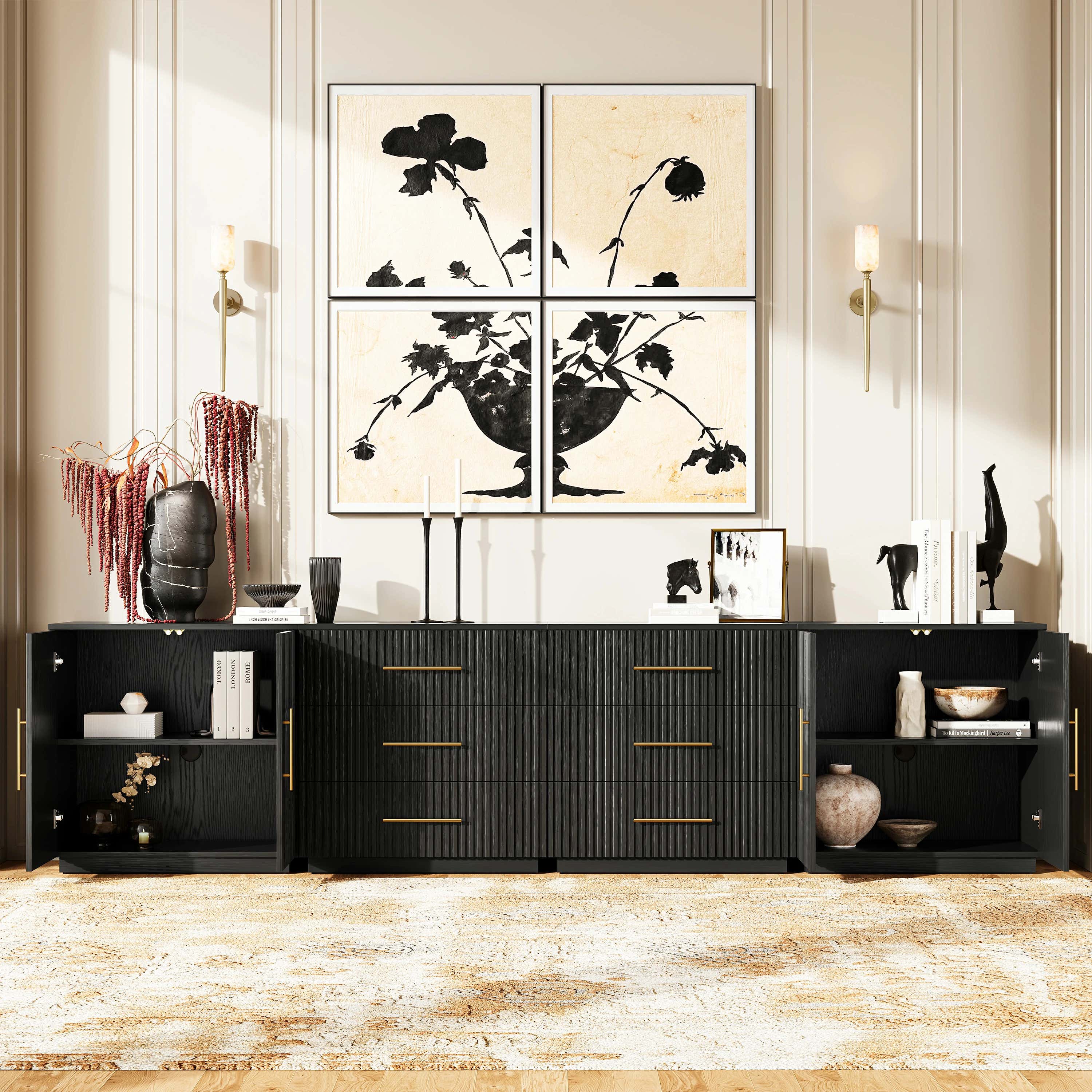 Holt Oak Modular Media Console (Set of 4)