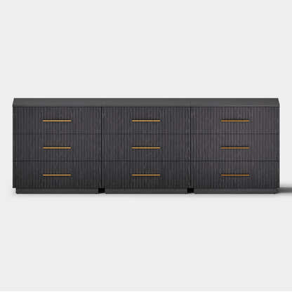 Holt 95" Oak 9-Drawer Chest(Set of 3)