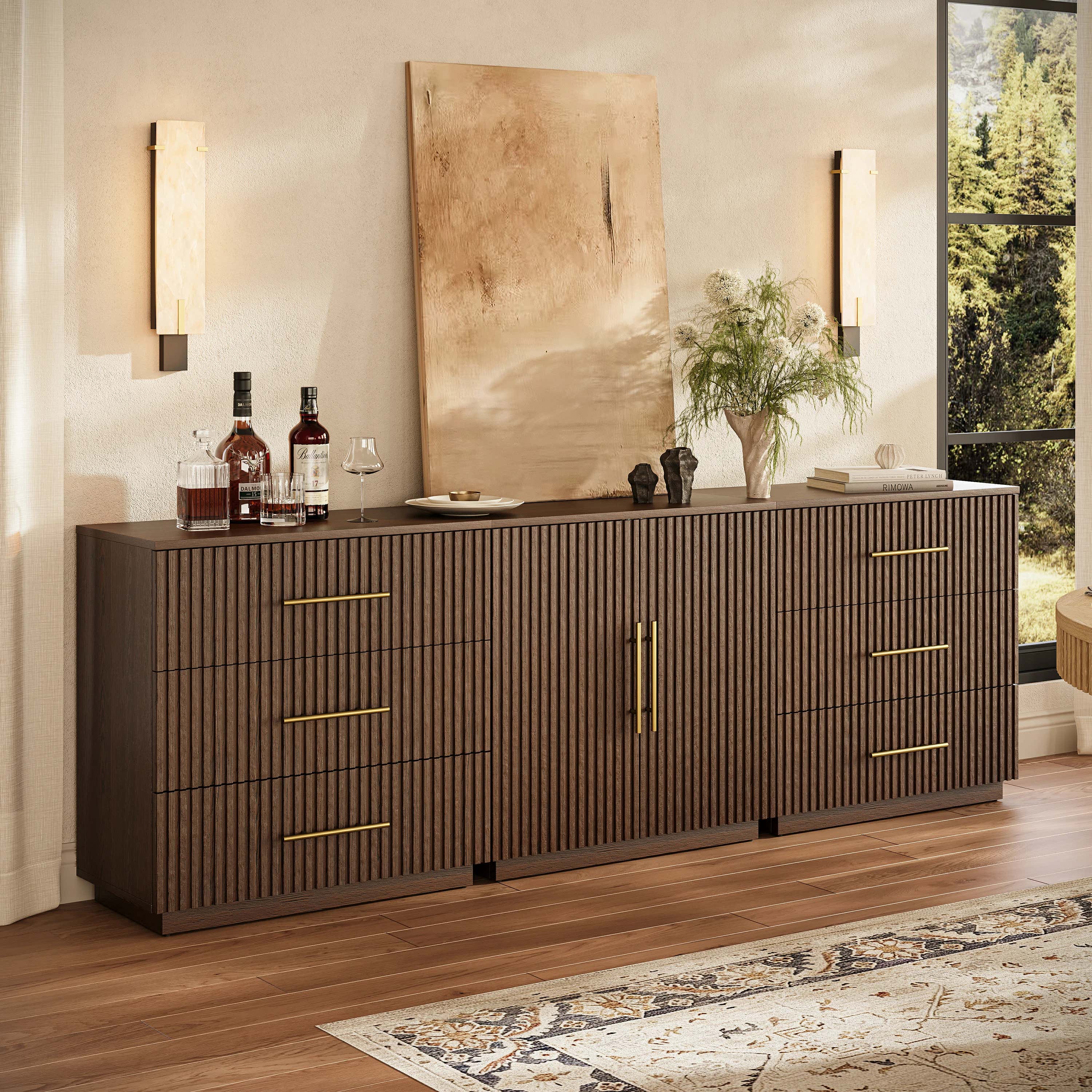 Holt Oak Modular Media Console (Set of 3)