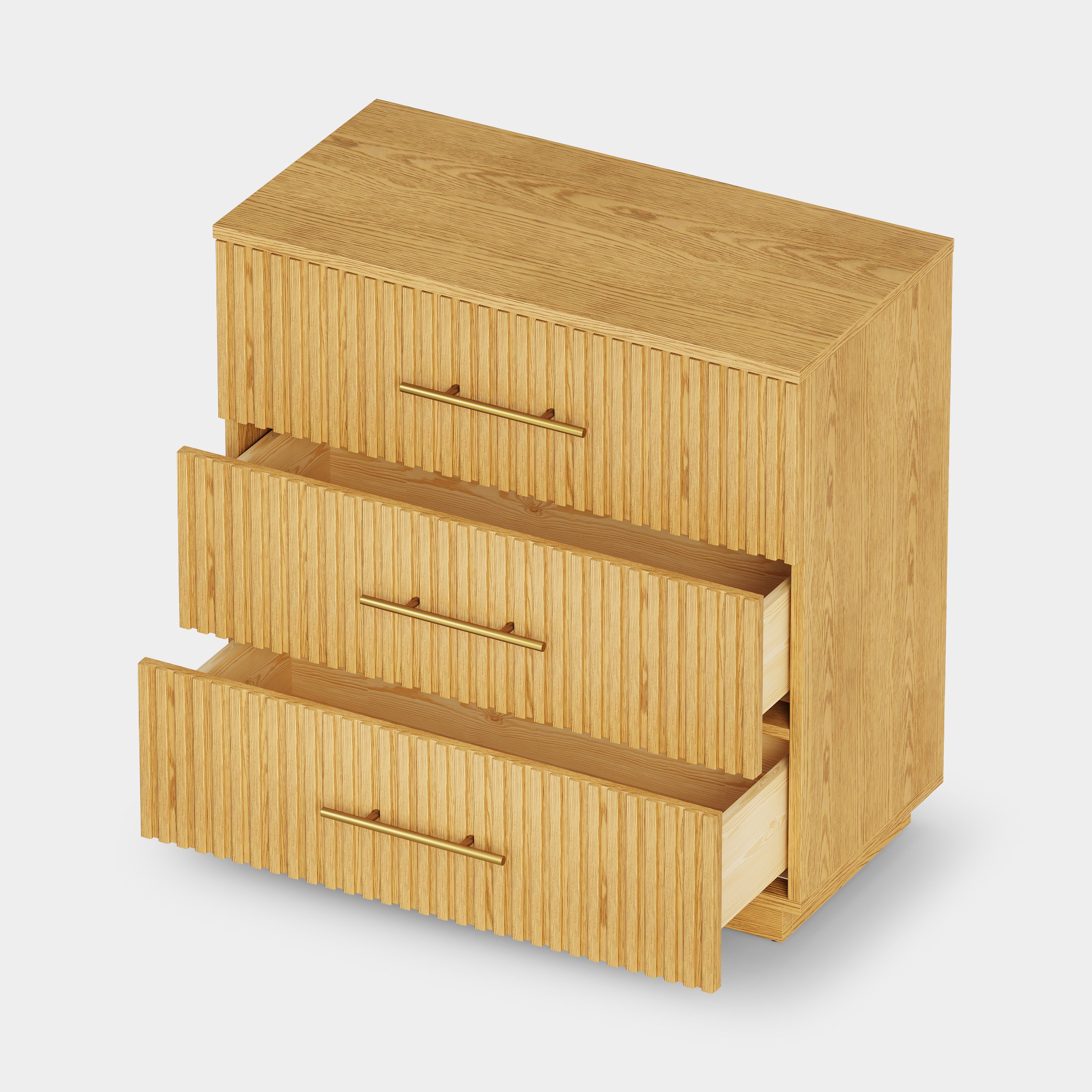 Holt 95" Oak 9-Drawer Chest(Set of 3)