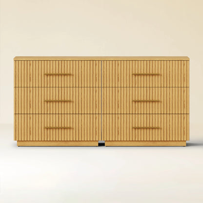 Holt 63“ Oak 6-Drawer Chest(Set of 2)