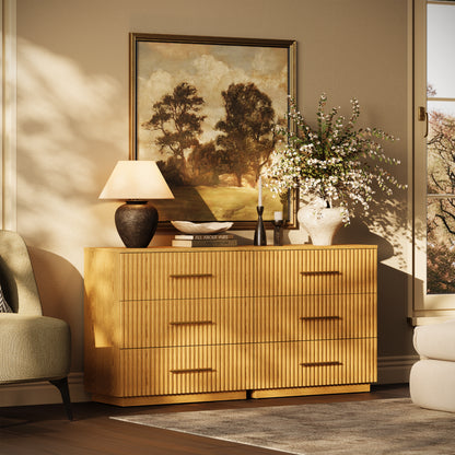 Holt 63“ Oak 6-Drawer Chest(Set of 2)