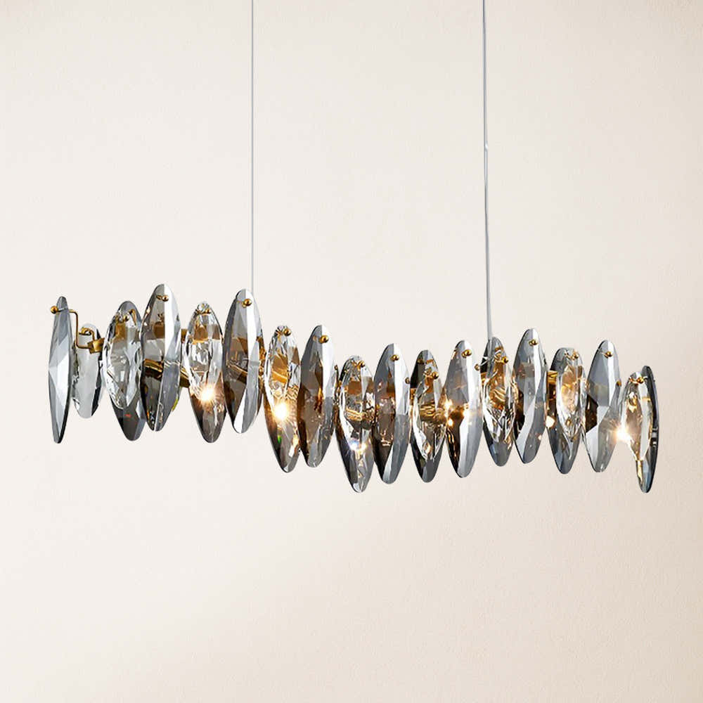 Eclatia Marquise Crystal Linear Chandelier 35"W
