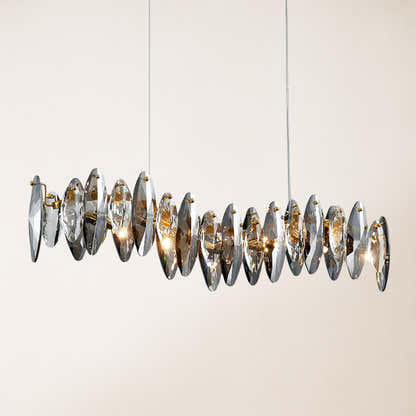 Eclatia Marquise Crystal Linear Chandelier 35"W