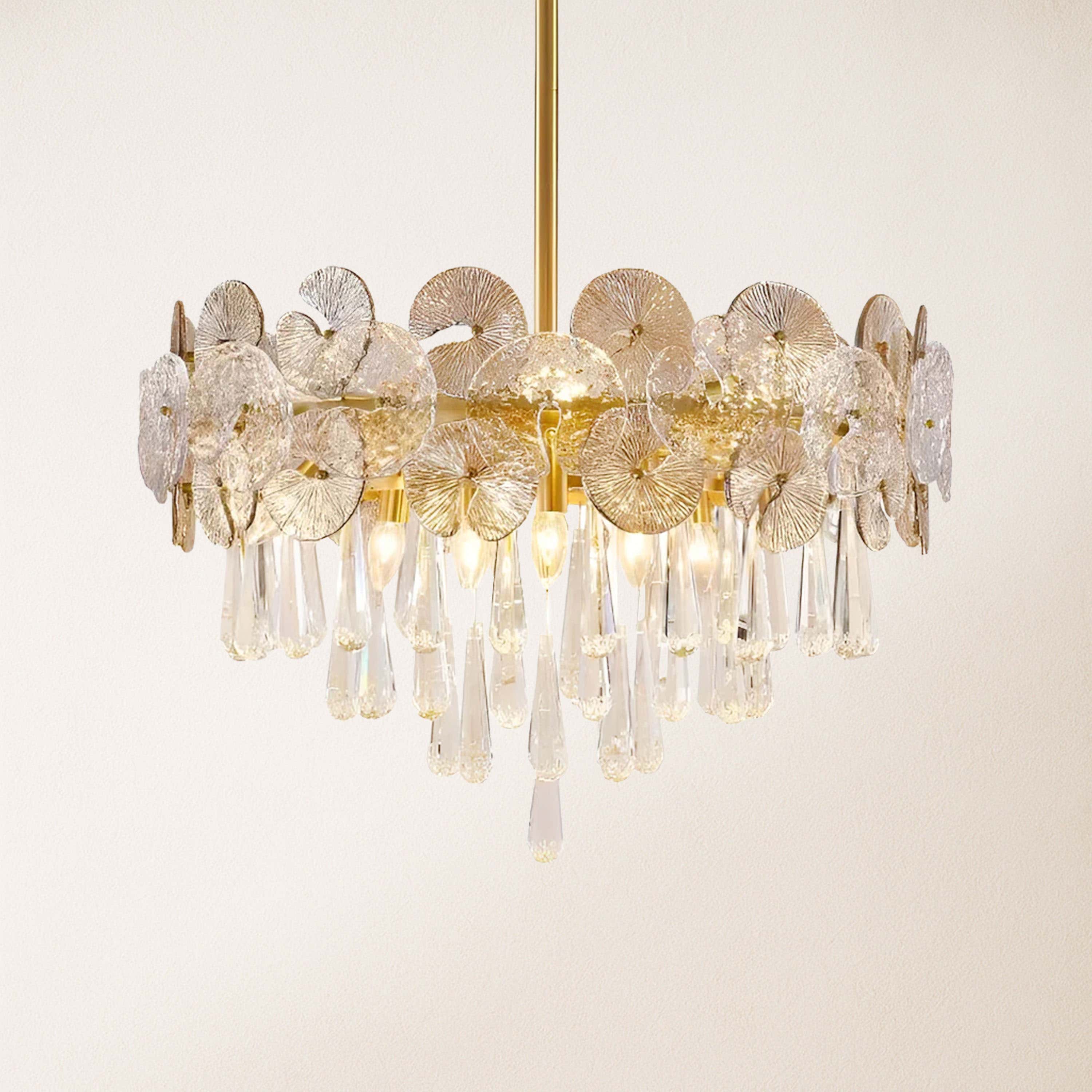 Nymphora Glass Round Chandelier 26"D