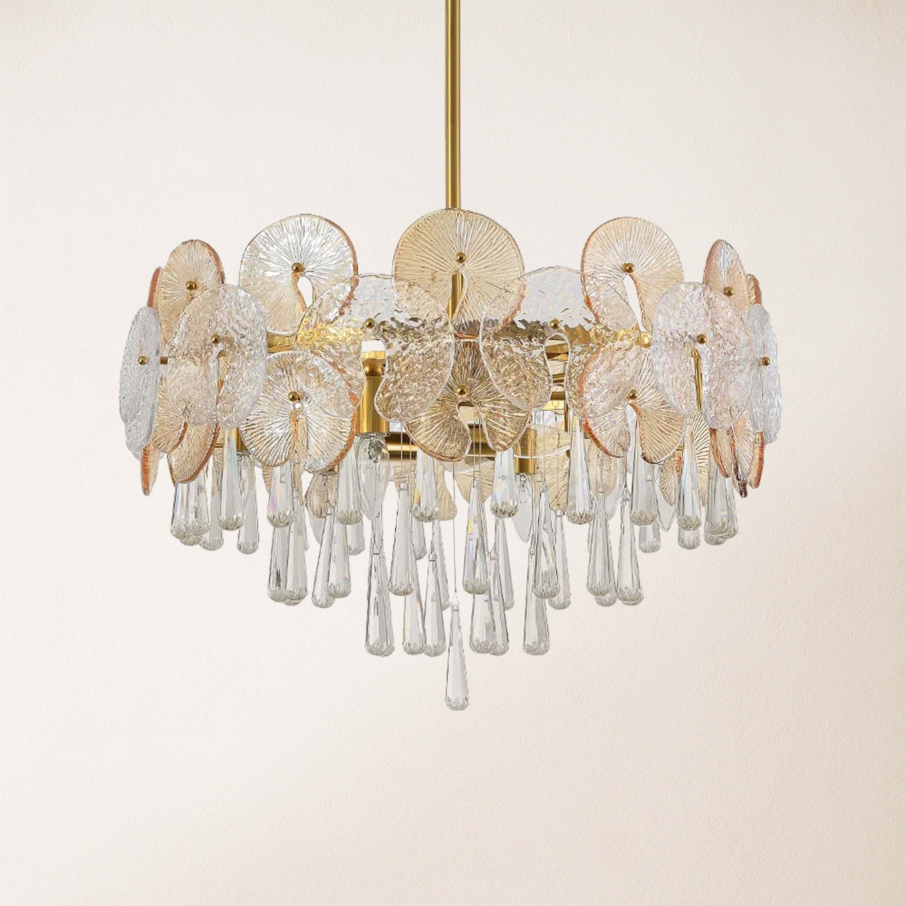 Nymphora Glass Round Chandelier 26"D