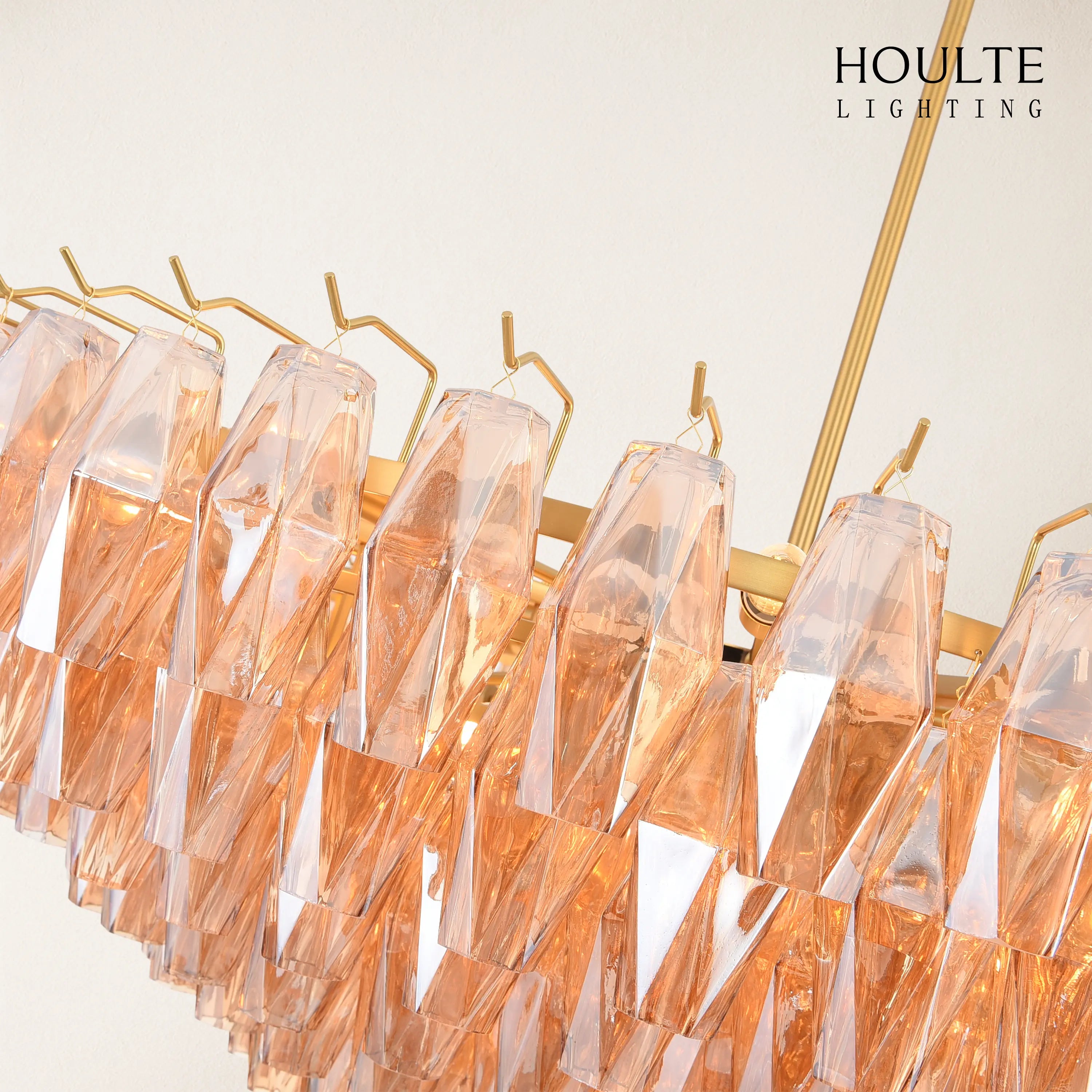 Celestial Drop Round Crystal Glass Chandelier 48''D