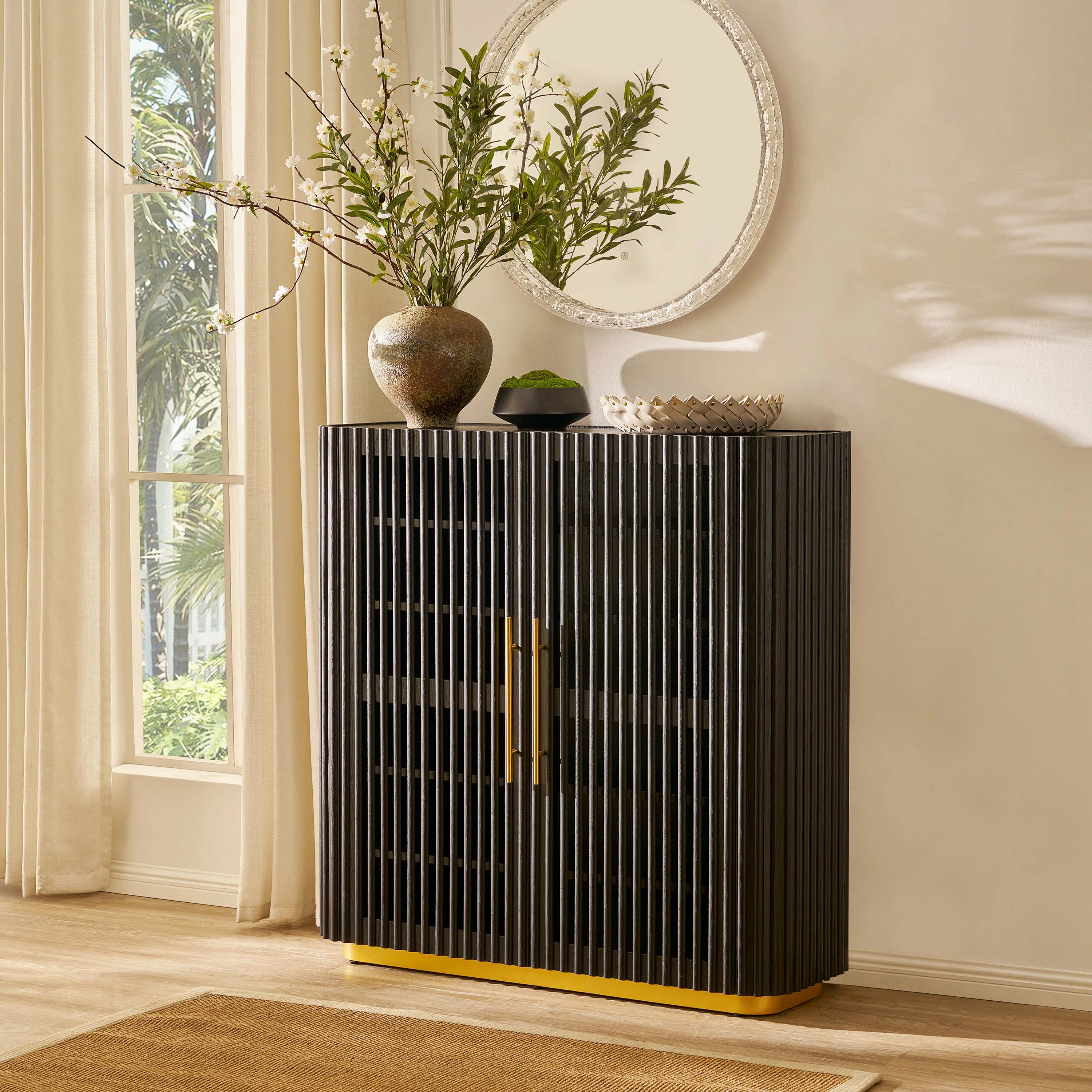 Holton 47"H Oak Storage Cabinet