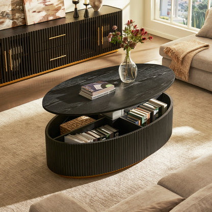 Holton 55.12"W Oak Coffee Table
