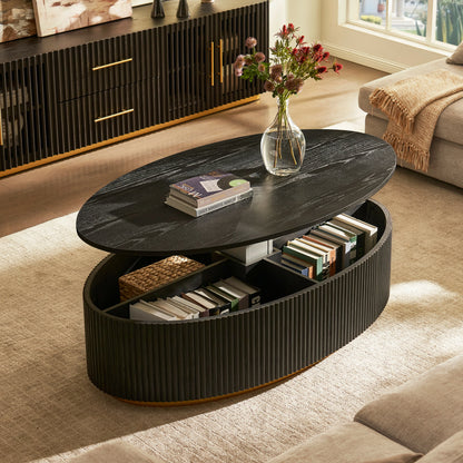 Holton 55.12"W Oak Coffee Table