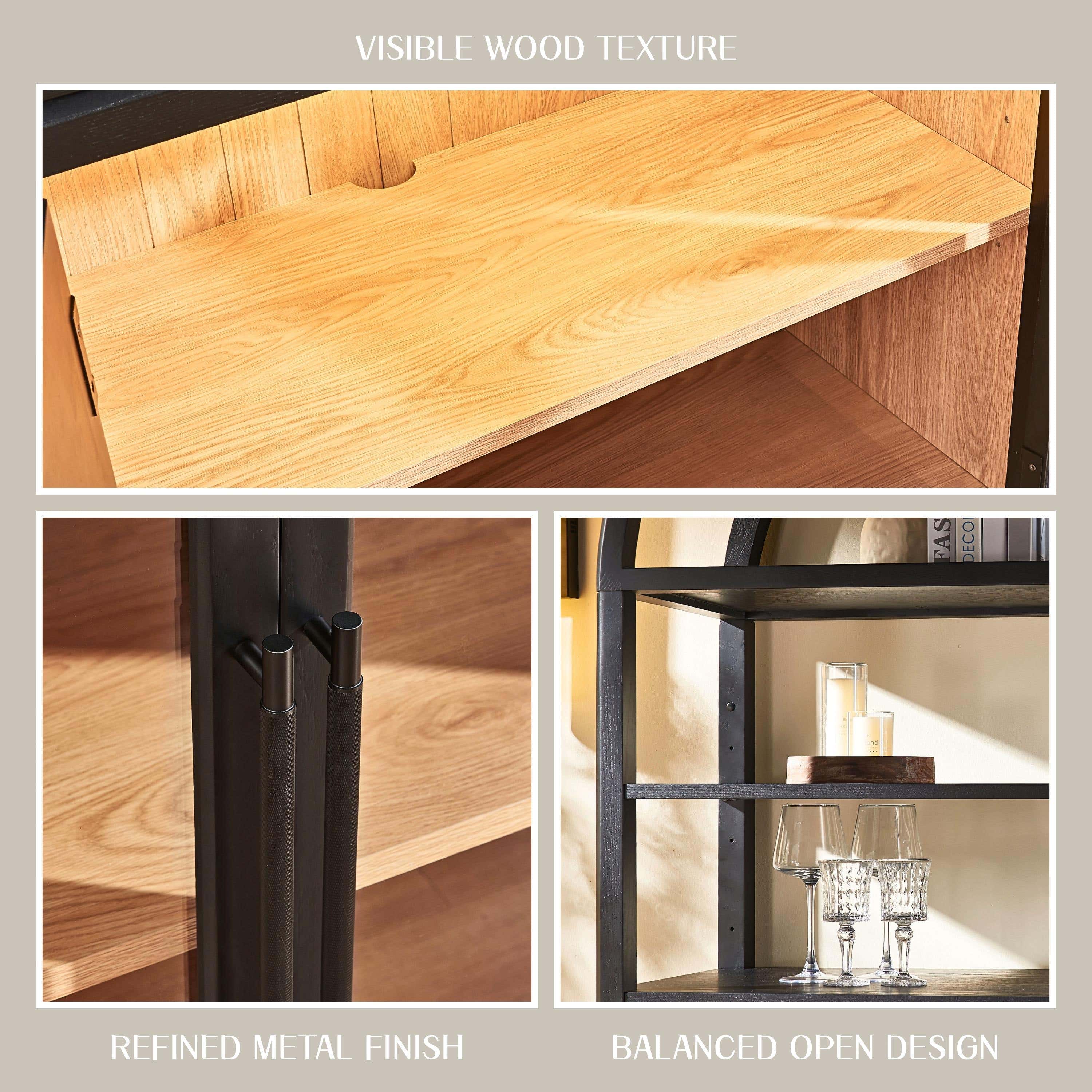 Alvar Arched Bookcase with Cabinet