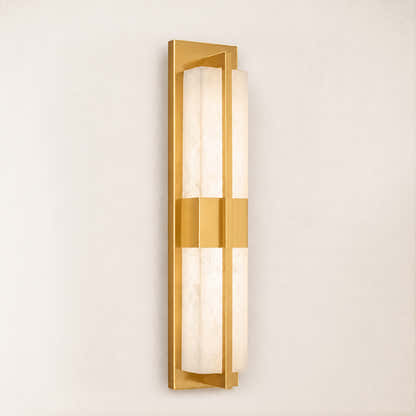 Caelum Alabaster Cuboid Wall Sconce
