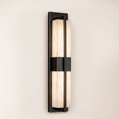 Caelum Alabaster Cuboid Wall Sconce