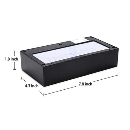 Vallum Rectangular Outdoor Up Down Wall Light