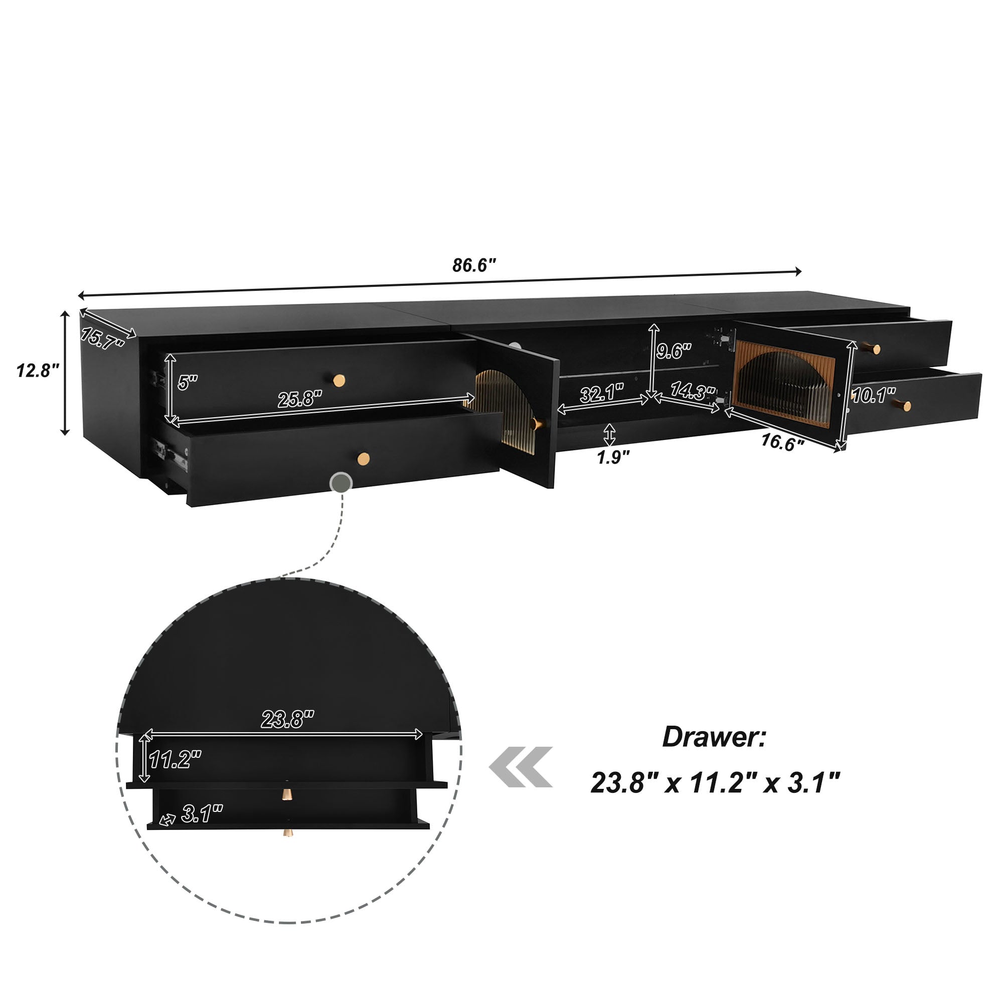 Leino ON-TREND Media Console 87"