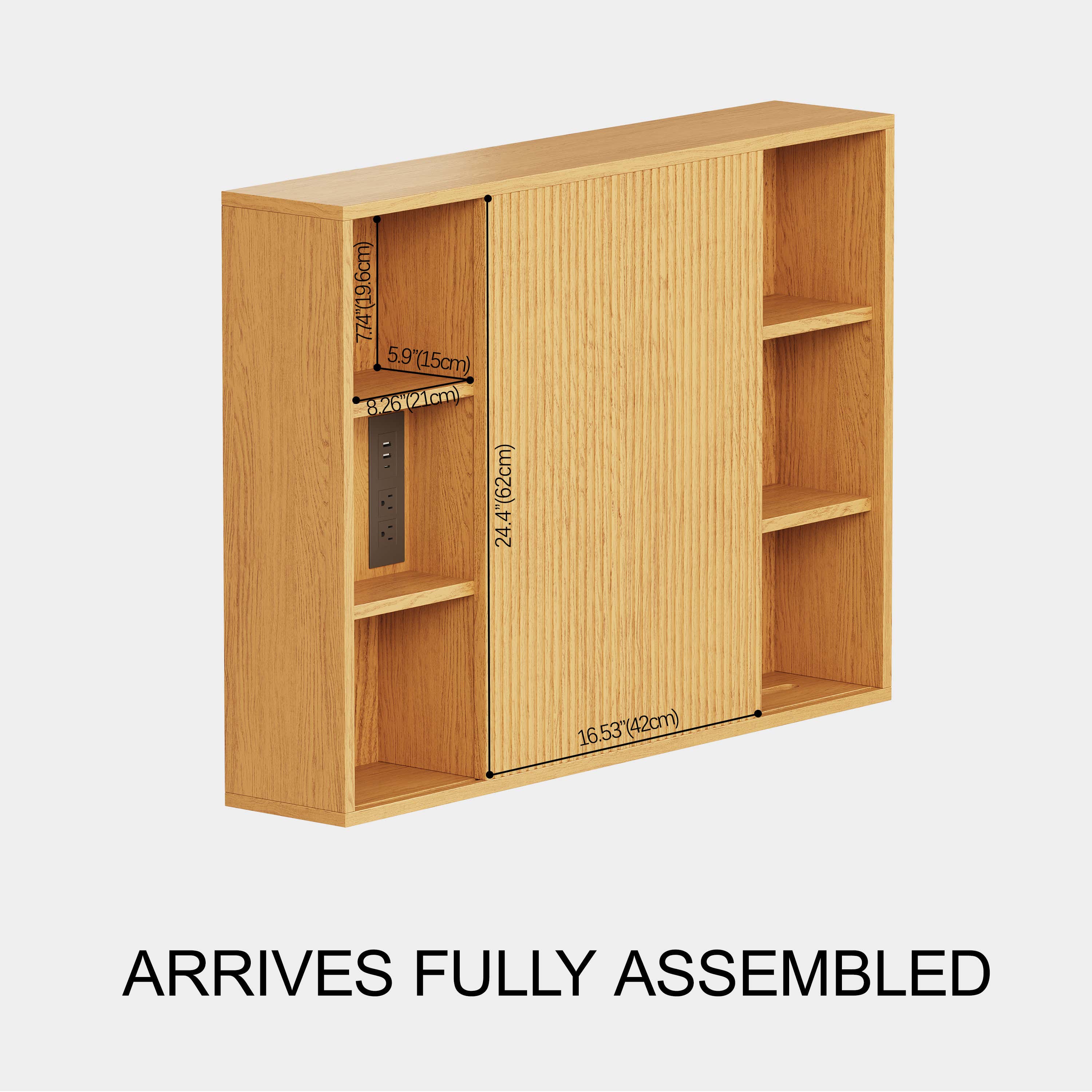 Isla Oak Bathroom Wall Mirror 36"