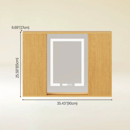 Isla Oak Bathroom Wall Mirror And Vanity Set