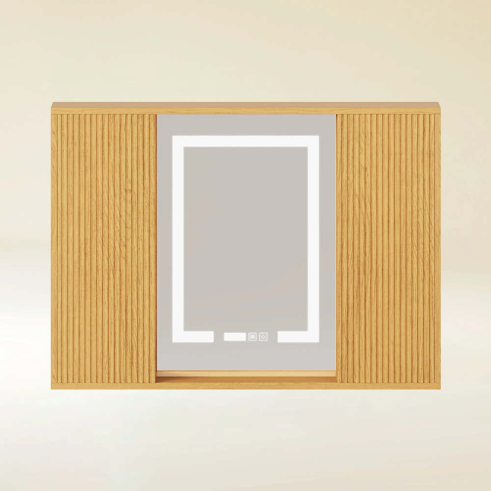 Isla Oak Bathroom Wall Mirror 36"