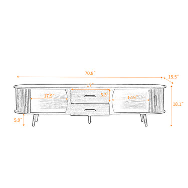 Maris Mid-Century Media Console 70.8"