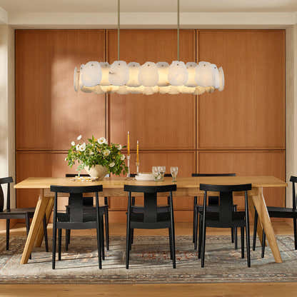 Moira Alabaster Oval Chandelier 43"W