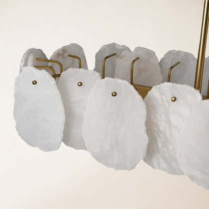 Moira Alabaster Oval Chandelier 58"W