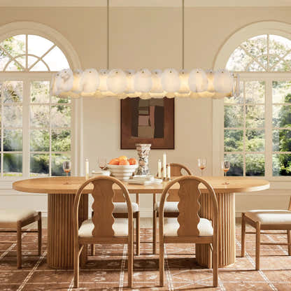 Moira Alabaster Oval Chandelier 58"W