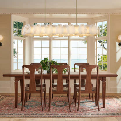 Moira Alabaster Oval Chandelier 58"W