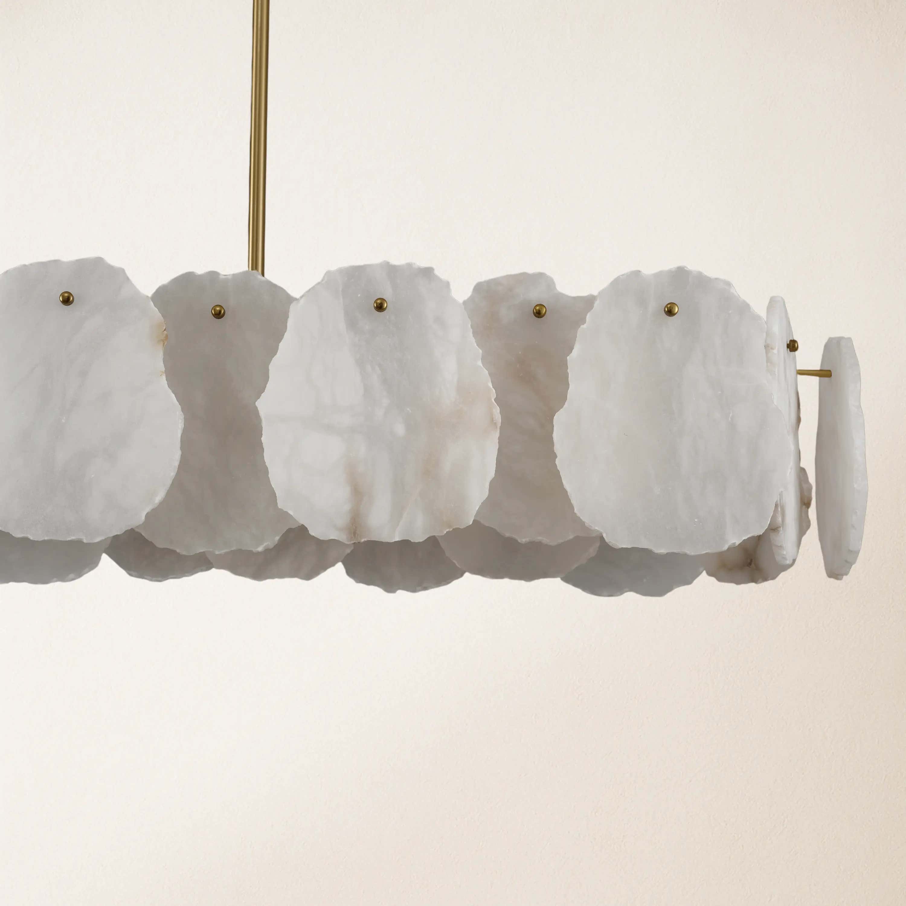 Moira Alabaster Oval Chandelier 58"W