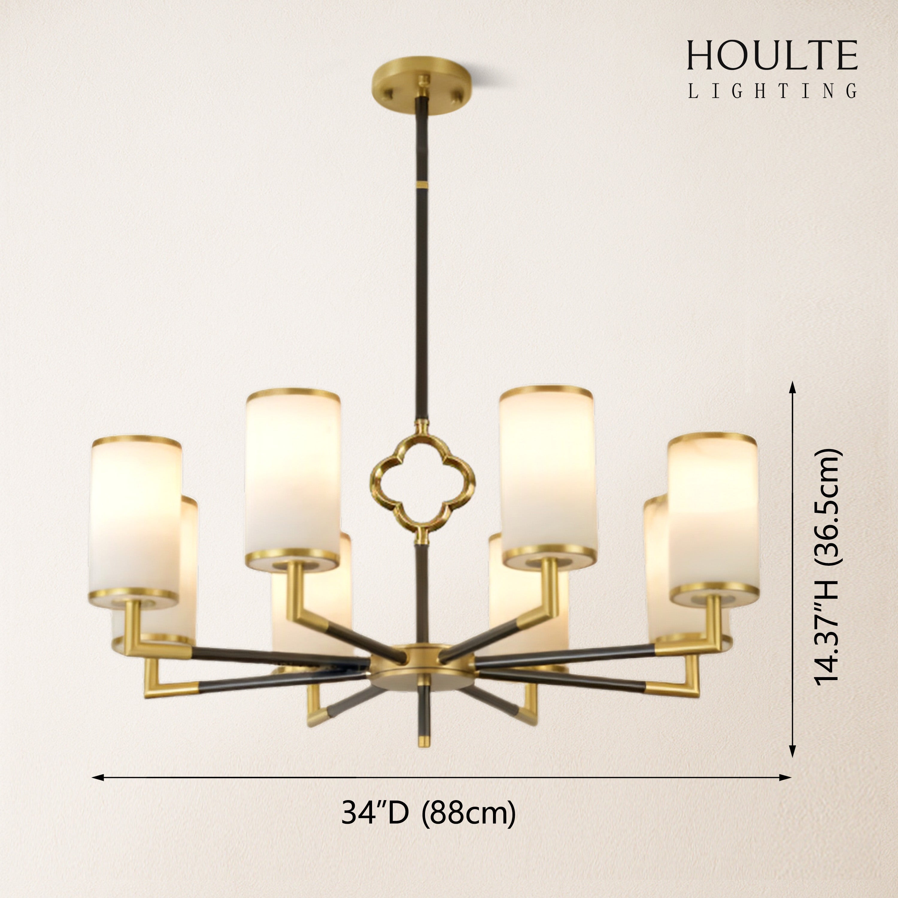 Moral Multi-layer Branda Alabaster Round chandelier 34"D