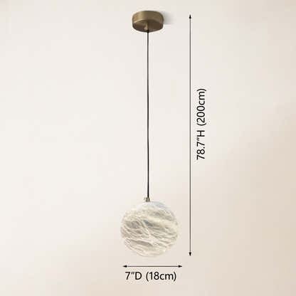 Nami Alabaster Global Ball Pendant Light 7"D