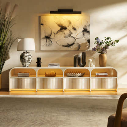 Naru Media Console and Coffee Table Set