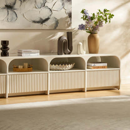 Naru Media Console and Coffee Table Set