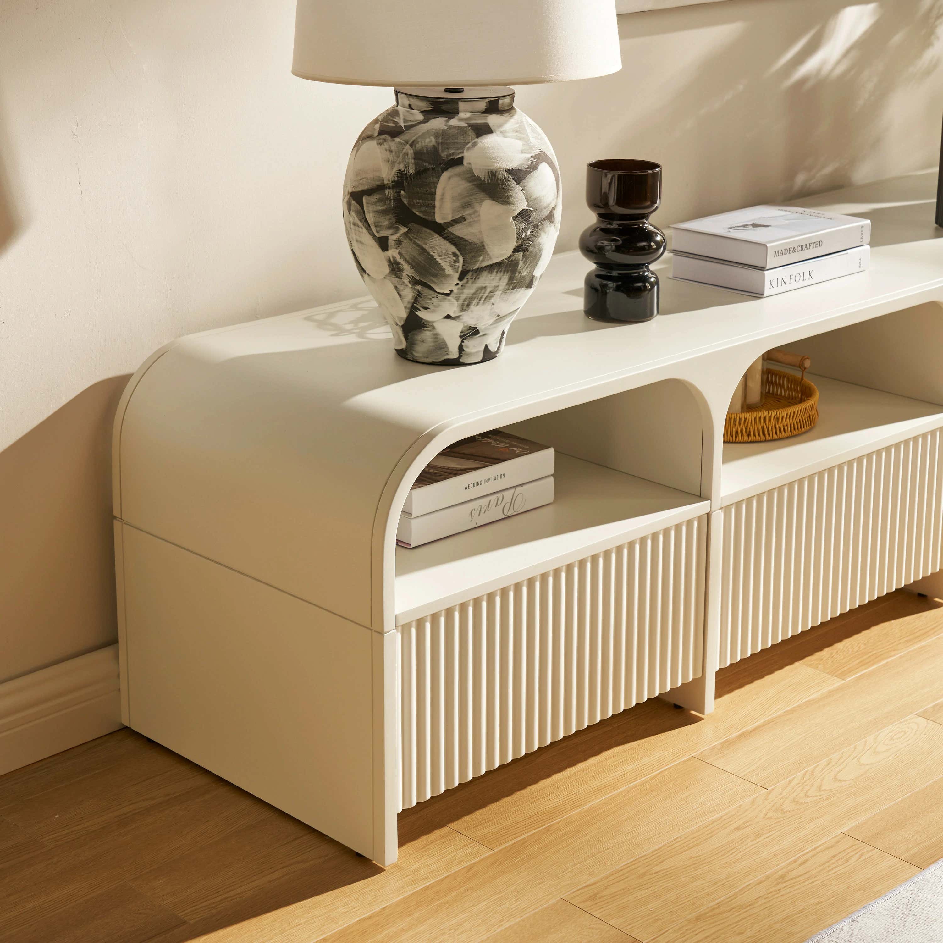 Naru Media Console and Coffee Table Set