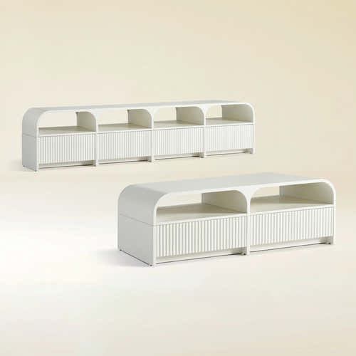 Naru Media Console and Coffee Table Set