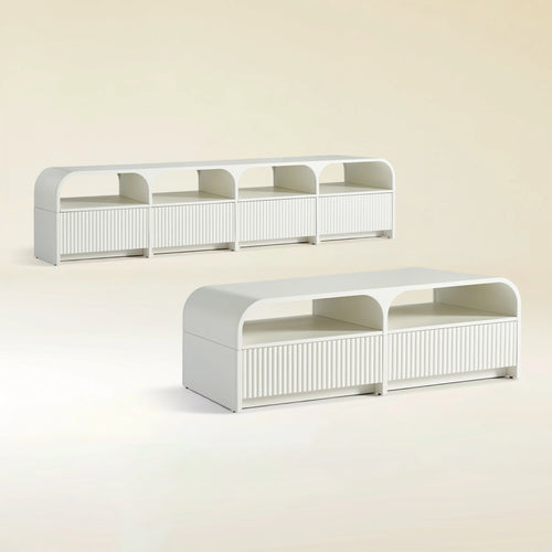 Naru Media Console and Coffee Table Set