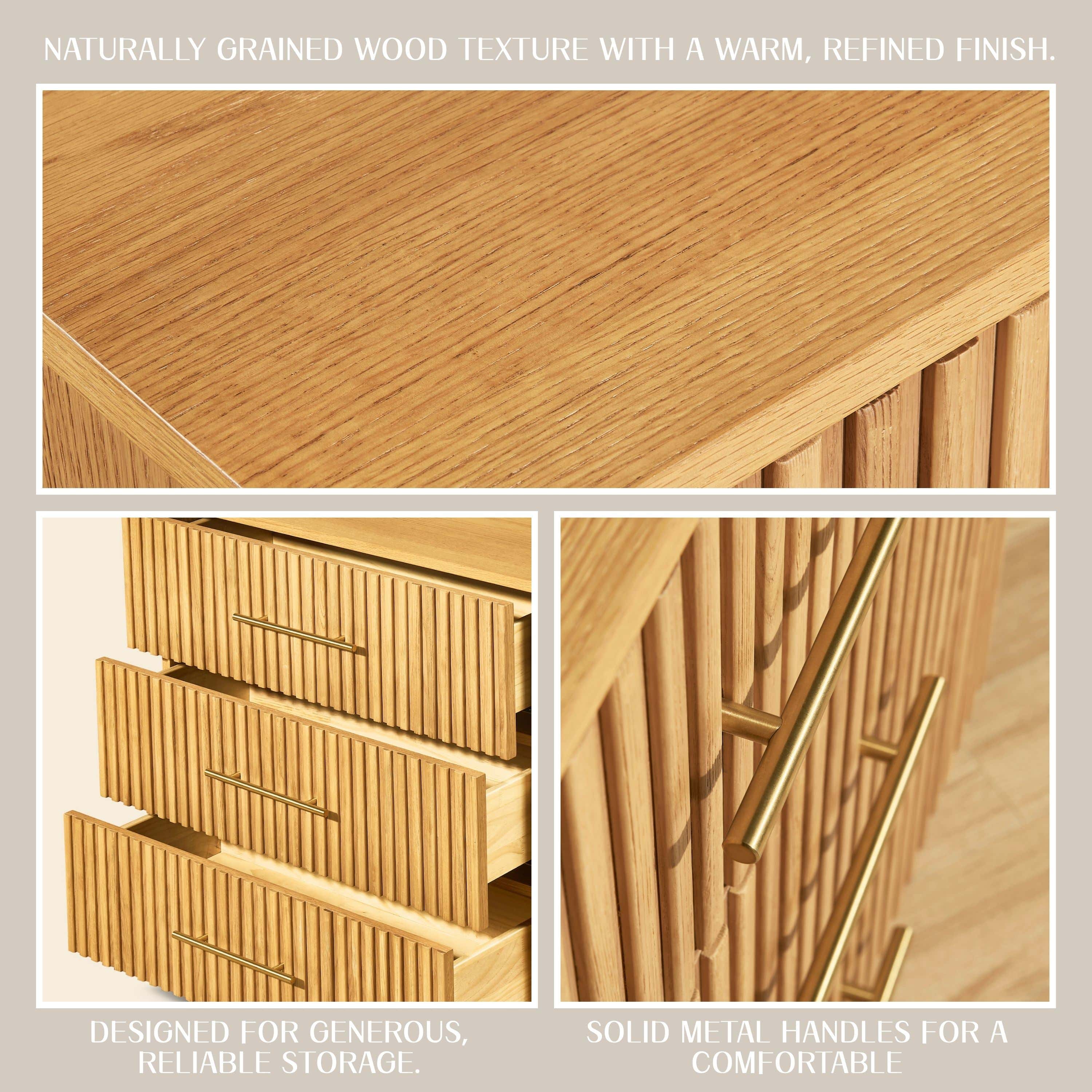 Holt 126" Oak 12-Drawer Chest(Set of 4)