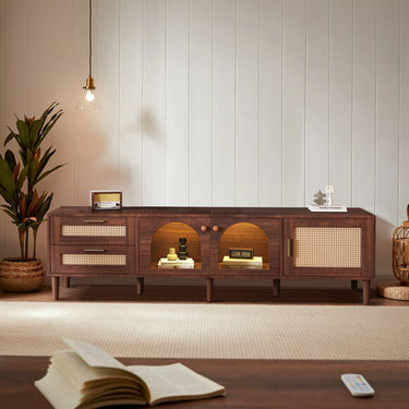 Nelo Rattan-inspired Media Console 70"