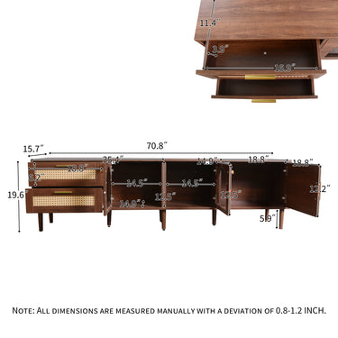 Nelo Rattan-inspired Media Console 70"