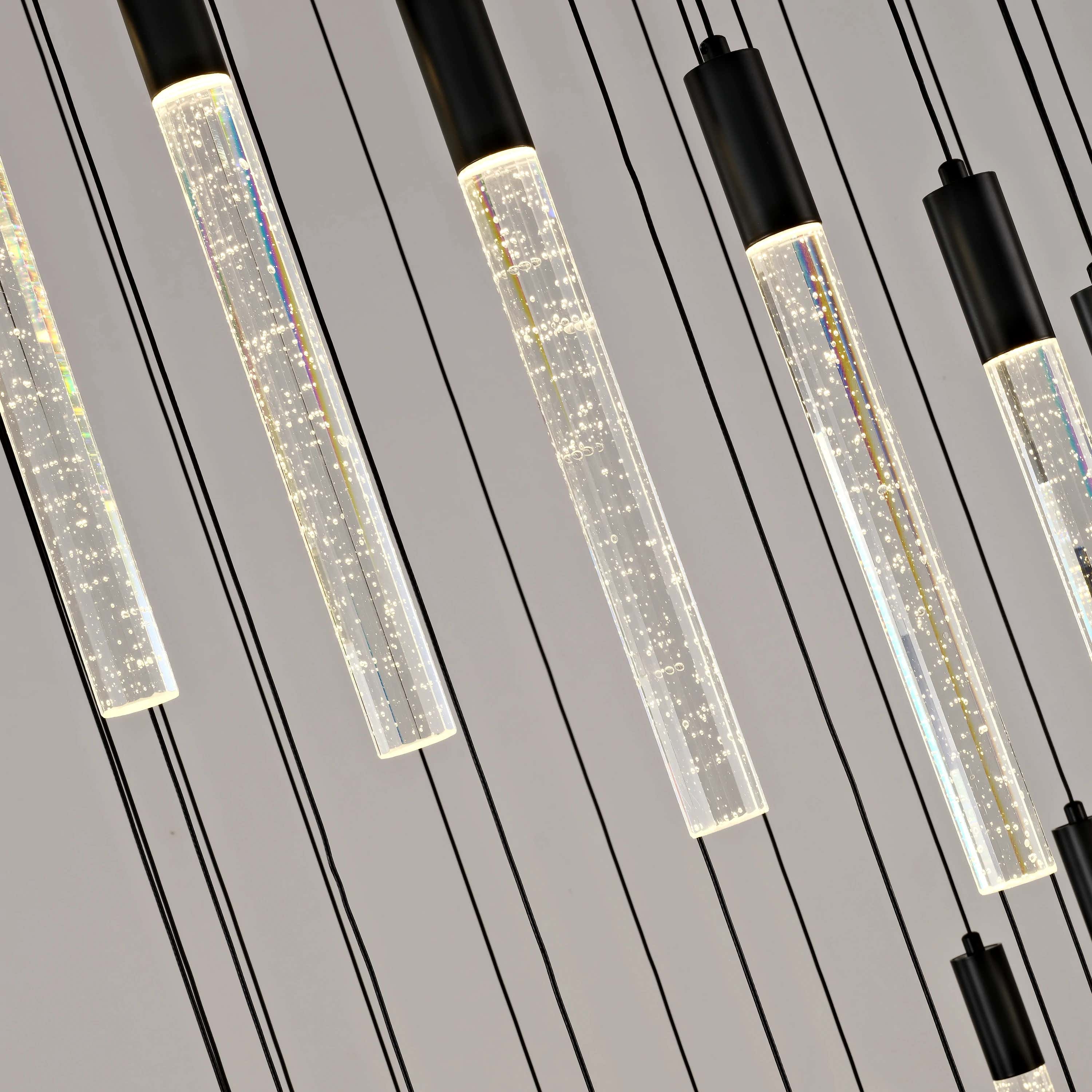 Nova Cascade Modern LED High Ceiling Chandelier 24"D