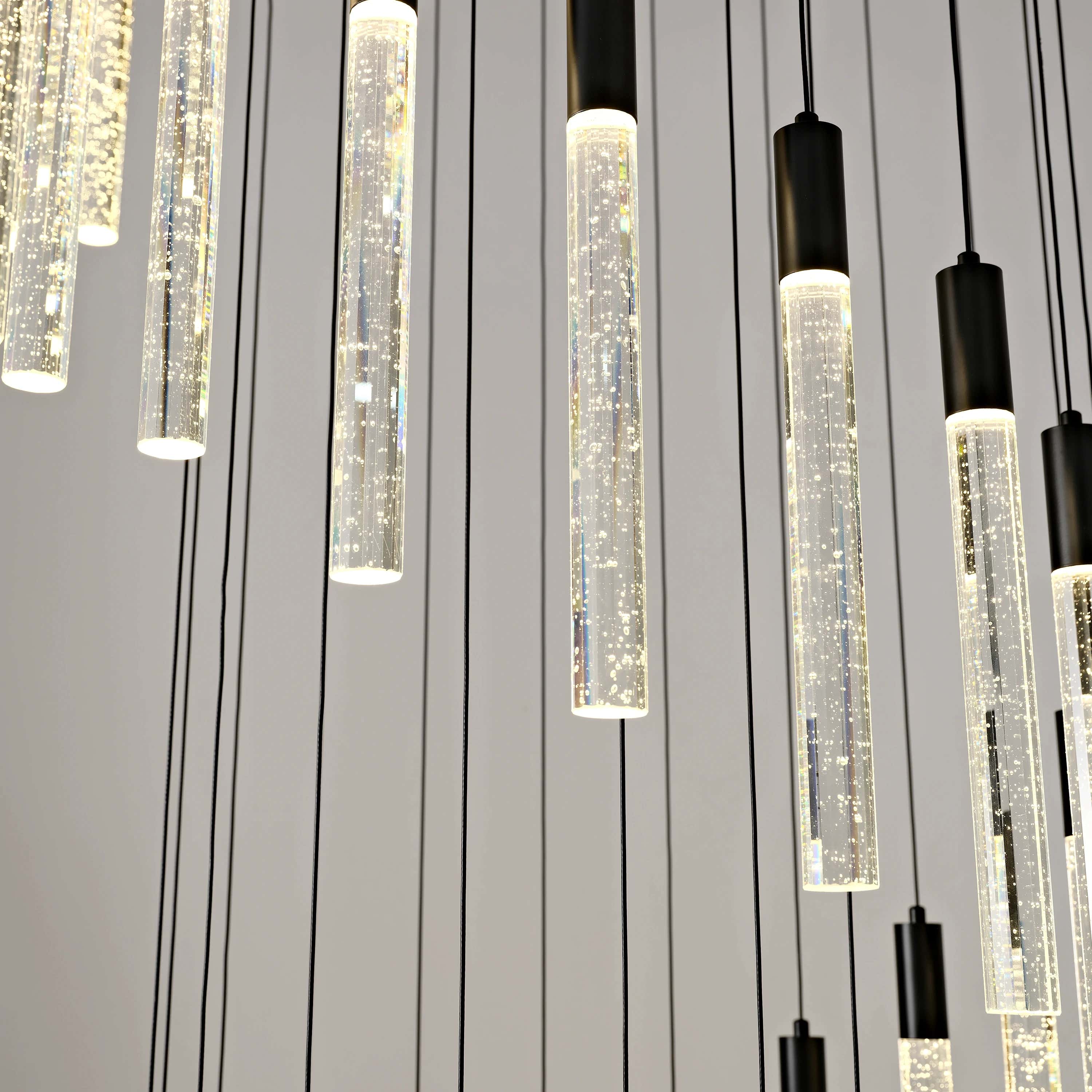 Nova Cascade Modern LED High Ceiling Chandelier 24"D