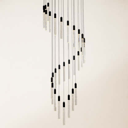 Nova Cascade Modern LED High Ceiling Chandelier 24"D