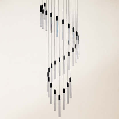 Nova Cascade Modern LED High Ceiling Chandelier 24"D