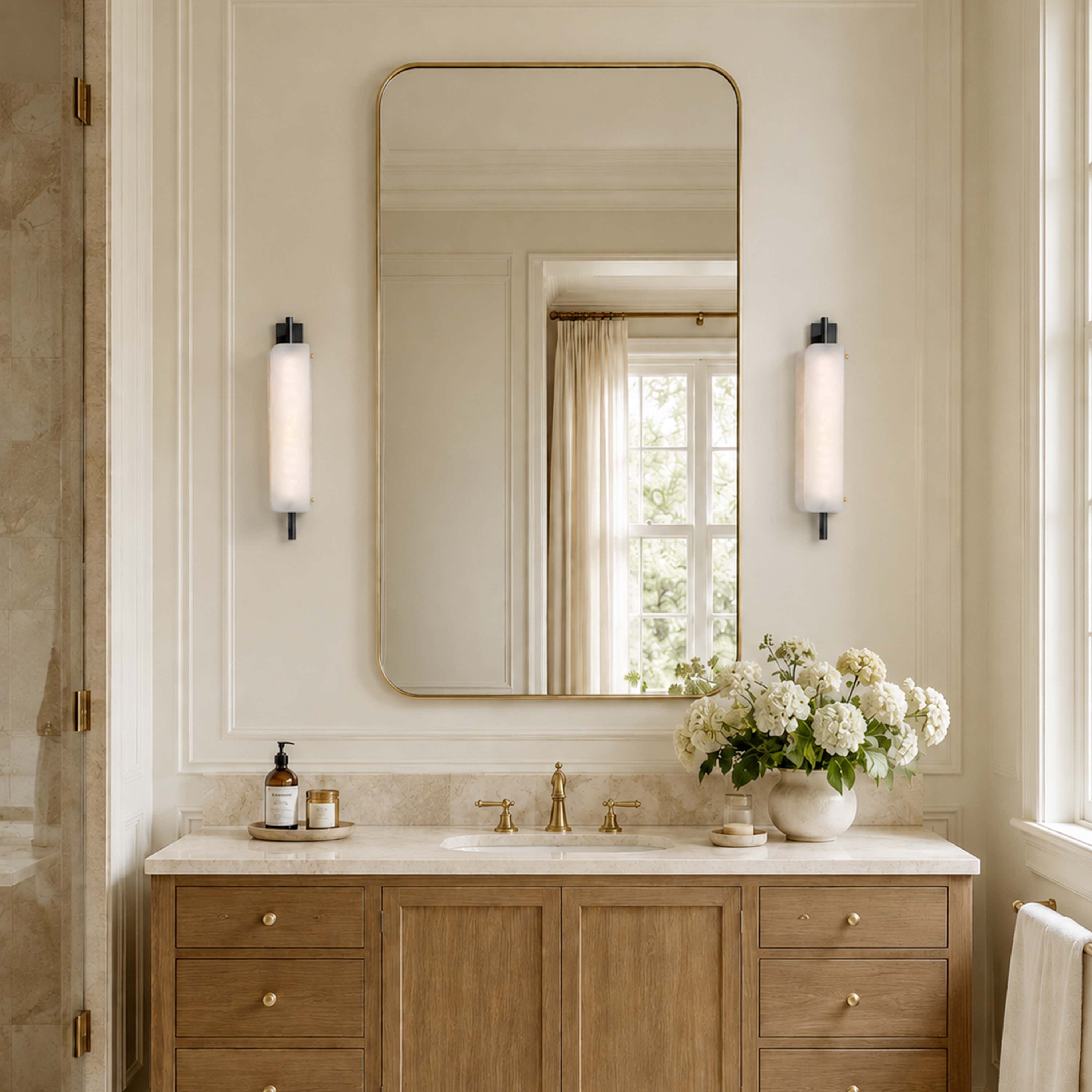 Oravia Alabaster Wall Sconce