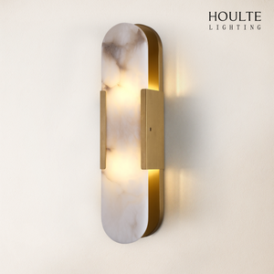 OpalEdge Alabaster Oval Wall Sconce 19.7