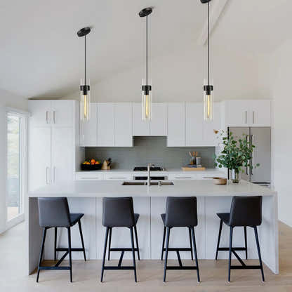 Cylora Glass Tube Pendant 4"H