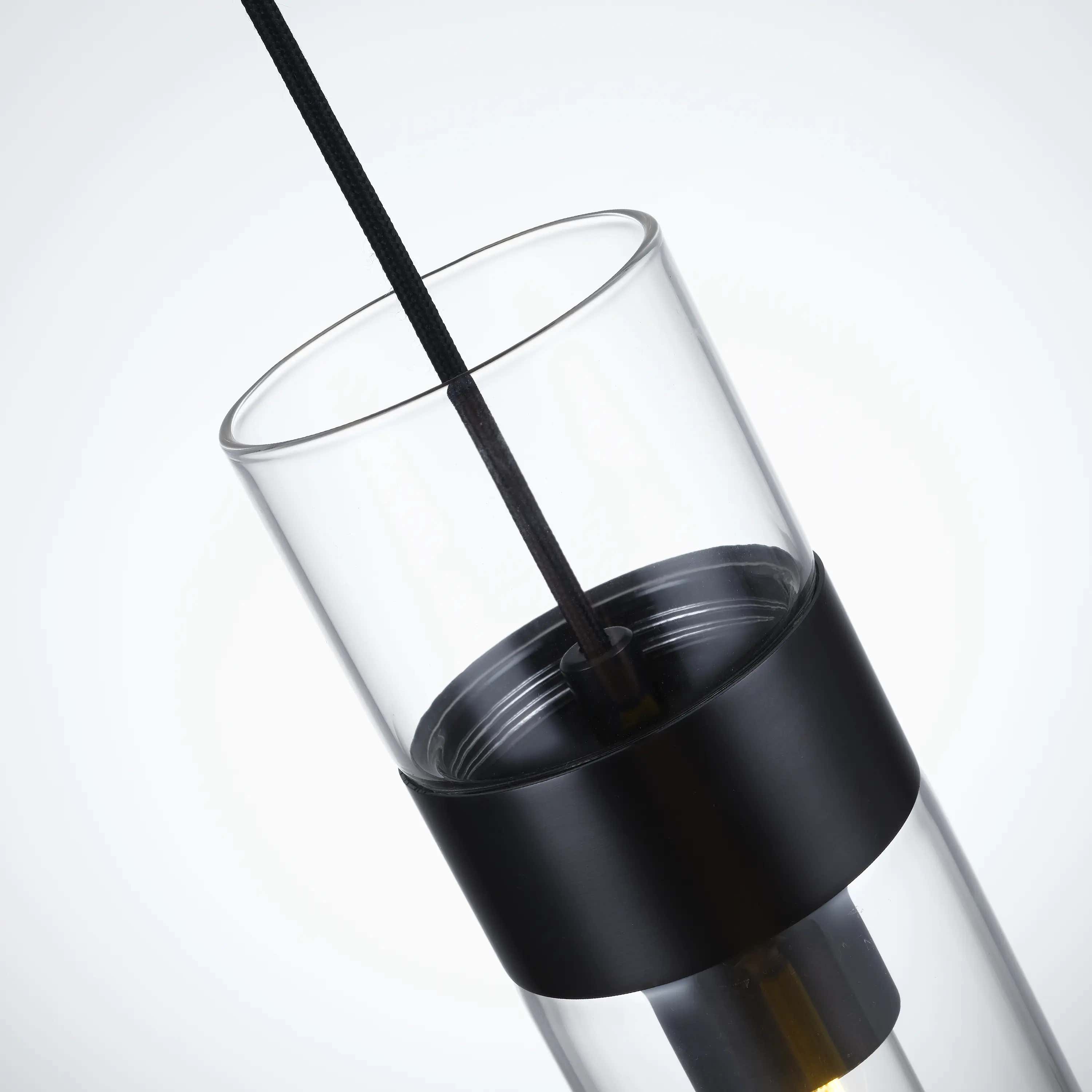 Cylora Glass Tube Pendant 4"H