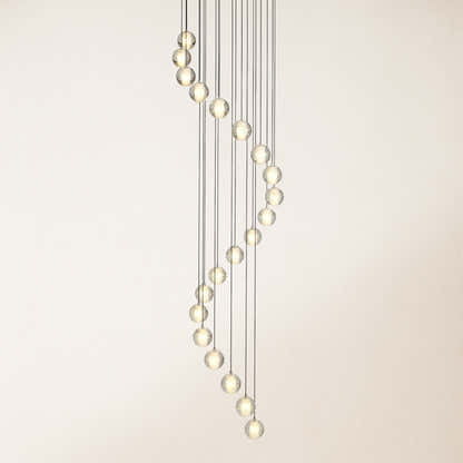 Pearl Ball Ceiling Round Chandelier 26"D